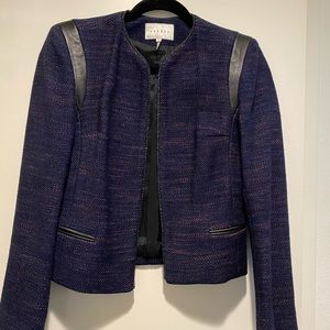 Sandro Navy and Black Women's Jacket